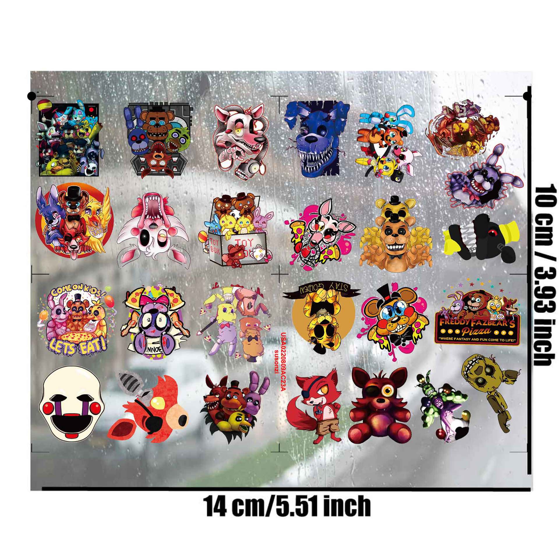 Five Nights at Freddy's anime 3D waterproof sticker