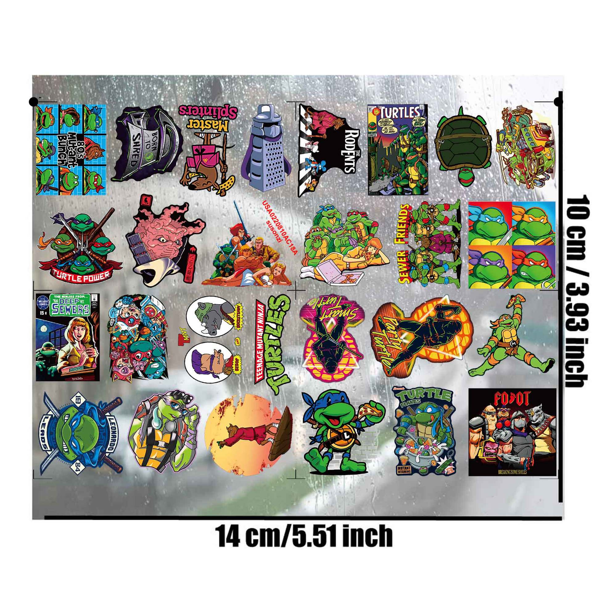 Turtles anime 3D waterproof sticker
