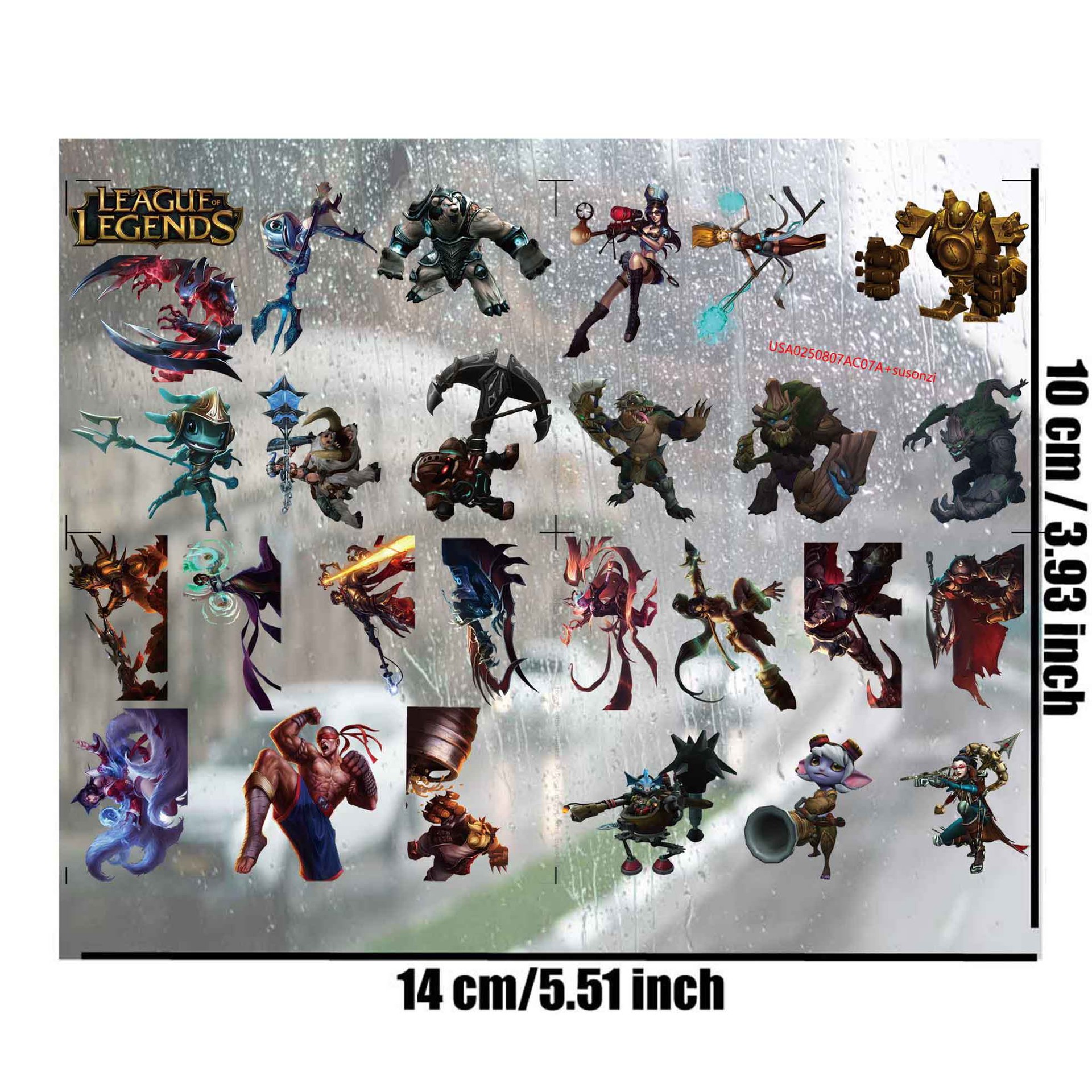 league of legends anime 3D waterproof sticker