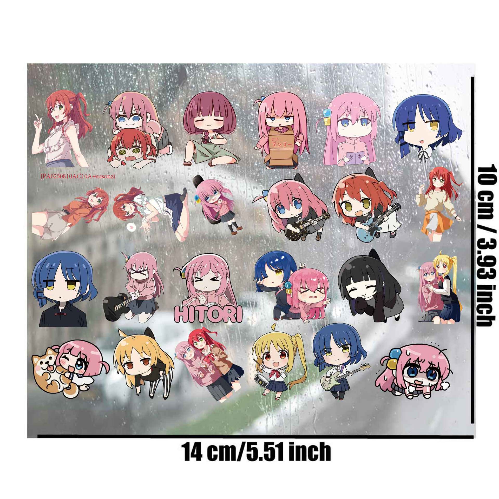 Bocchi the rock anime 3D waterproof sticker