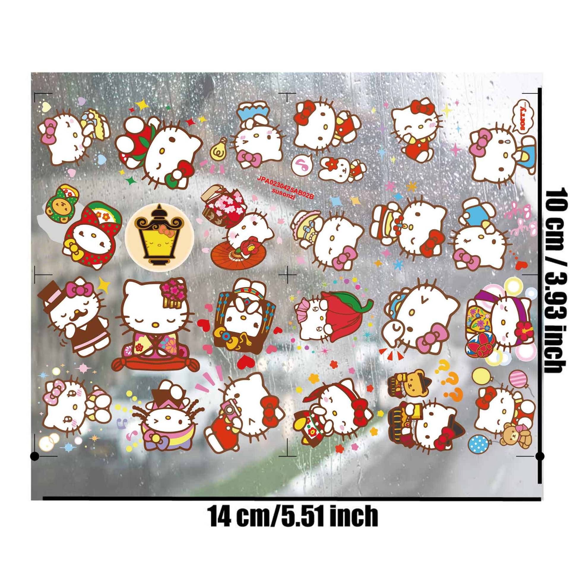 hello kitty anime 3D waterproof sticker