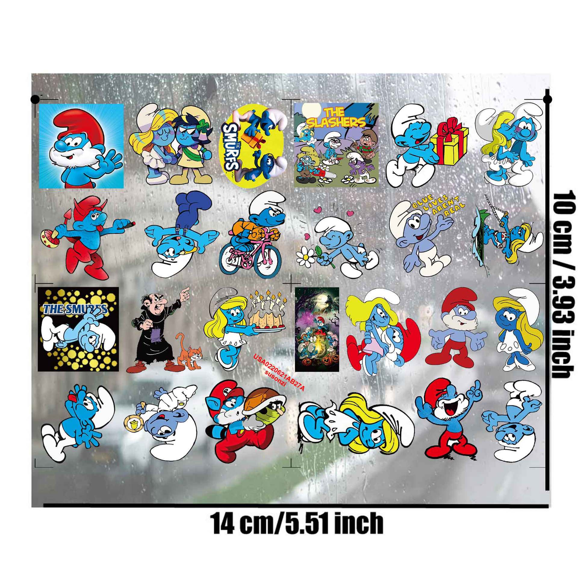 The smurfs anime 3D waterproof sticker