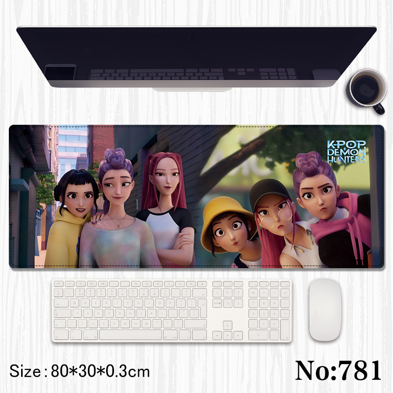 Kpop demon hunters anime Mouse pad 80*30*0.3cm
