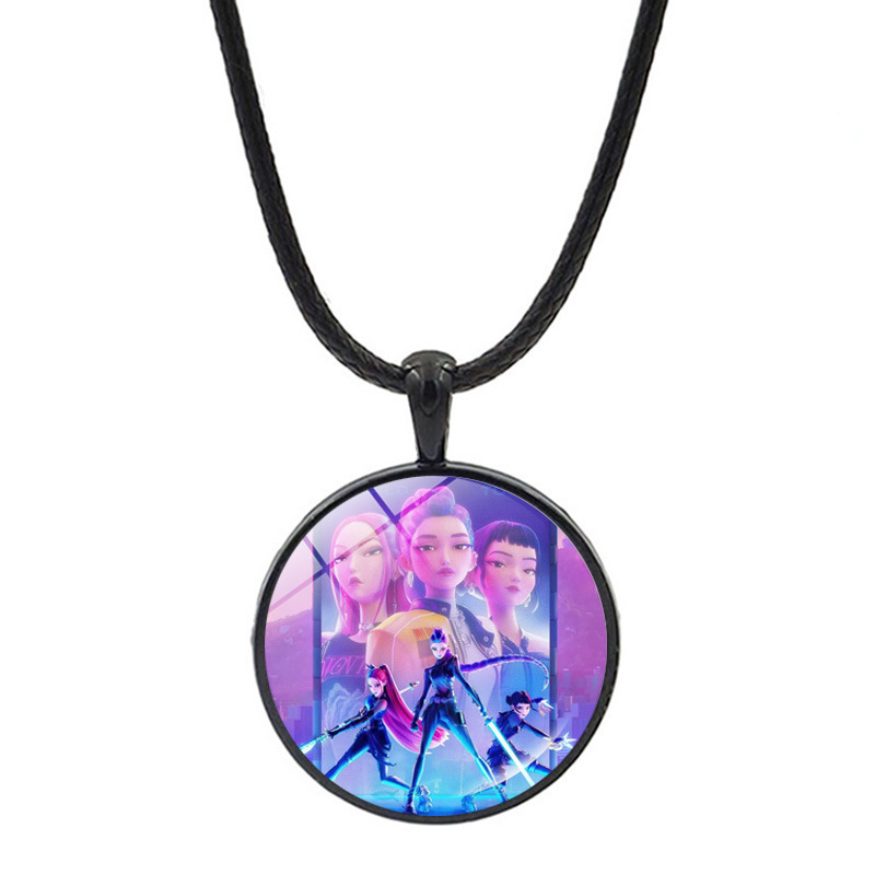 Kpop demon hunters anime necklace