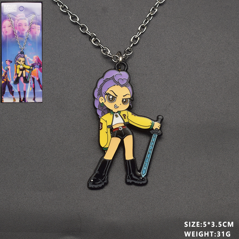 Kpop demon hunters anime necklace