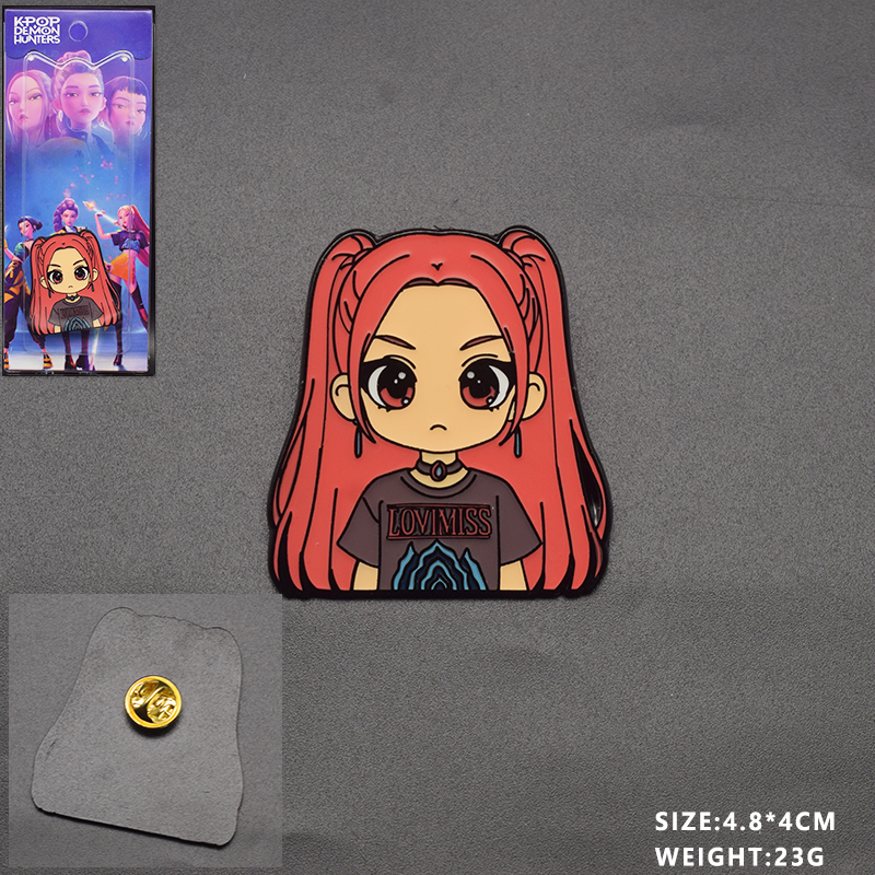 Kpop demon hunters anime pin