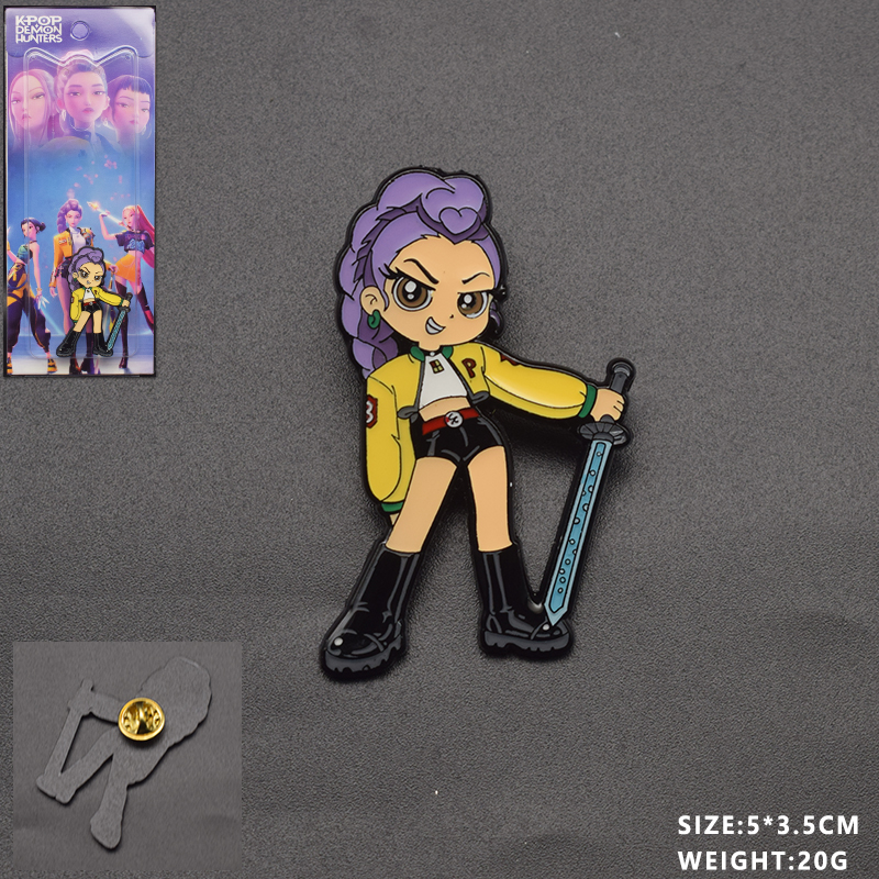 Kpop demon hunters anime pin