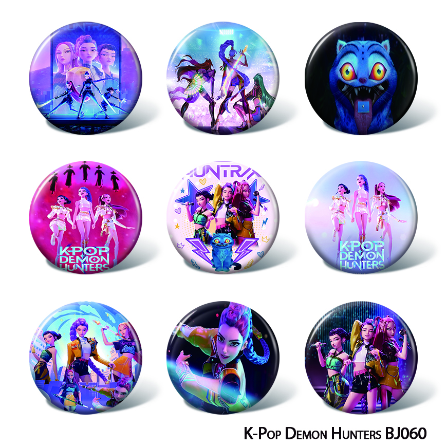 Kpop demon hunters anime pin 58mm set