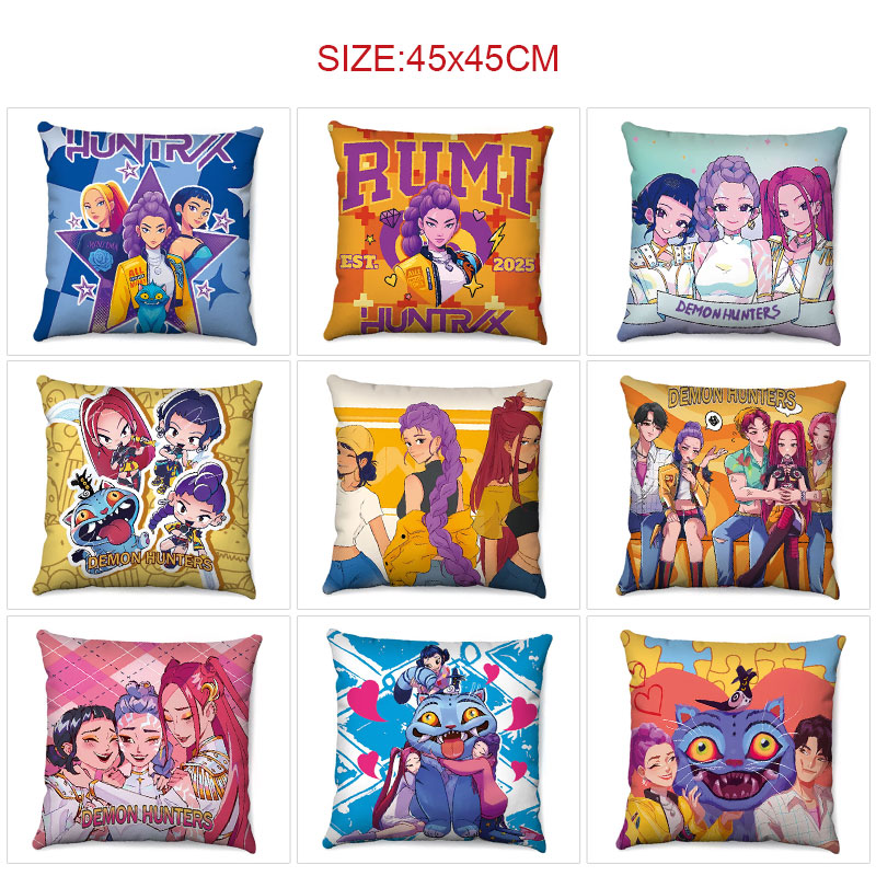 Kpop demon hunters anime cushion 45*45cm