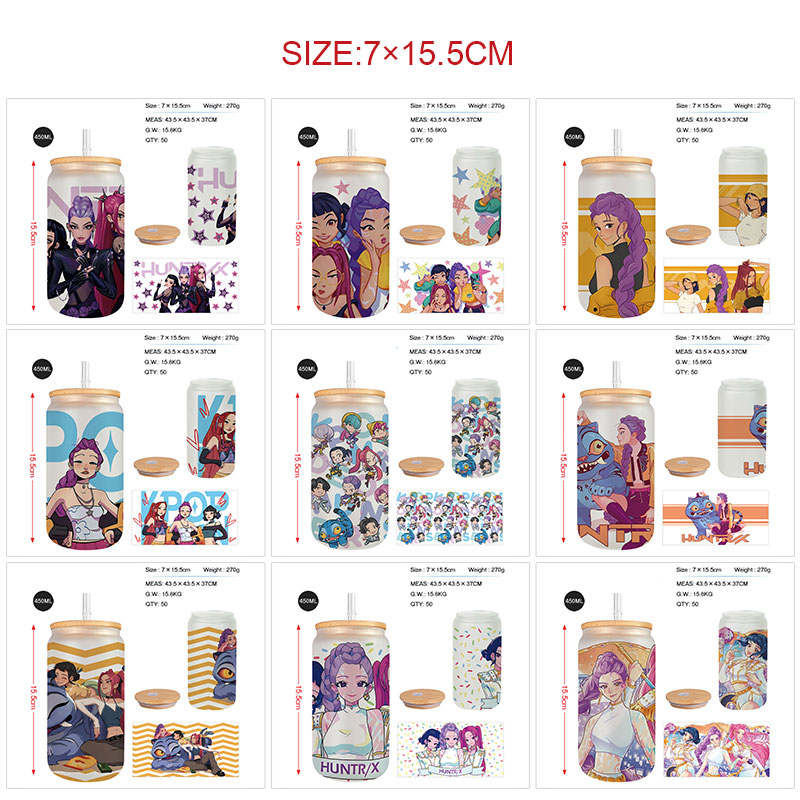 Kpop demon hunters anime glass