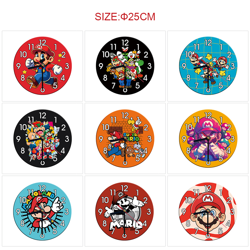 Super Mario anime wall clock