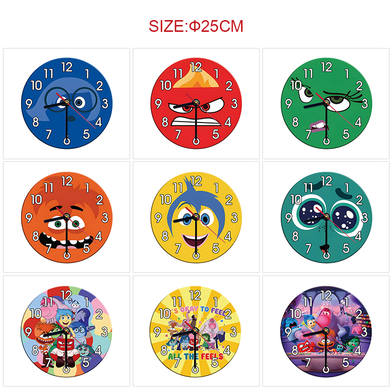 Inside out anime wall clock