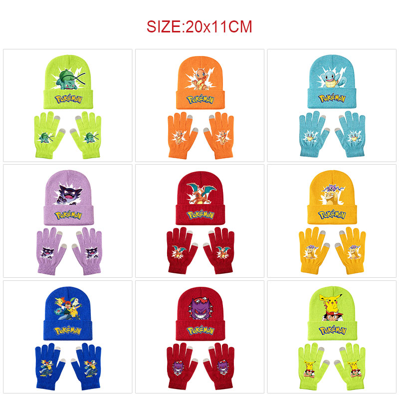 pokemon anime hat and glove set