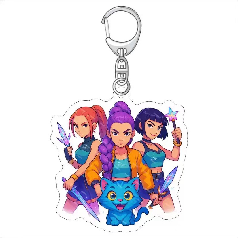 Kpop demon hunters anime keychain