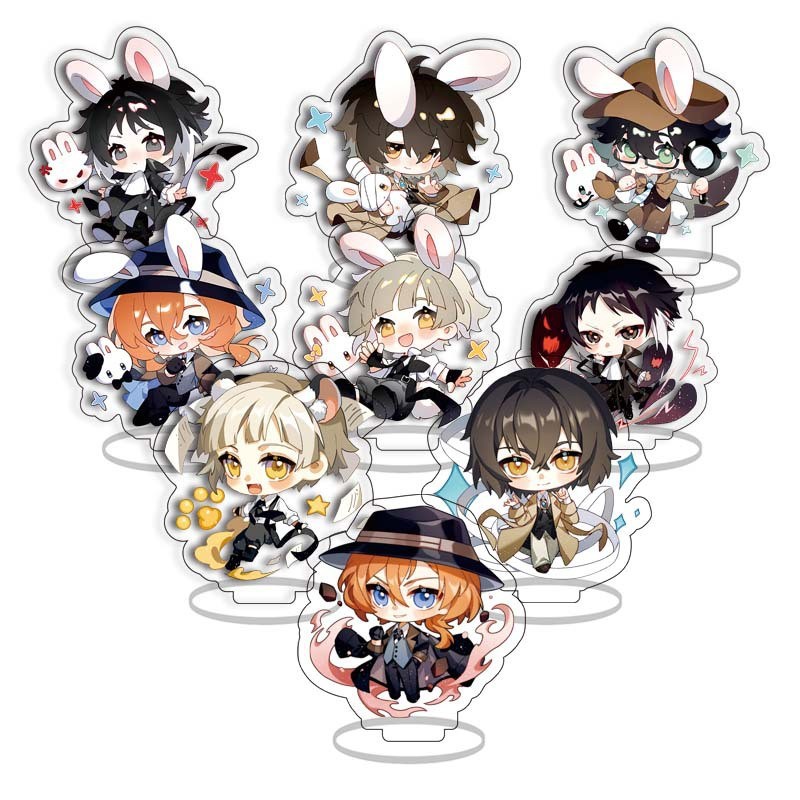 Bungo Stray Dogs anime Standing Plates 6cm 9pcs a set