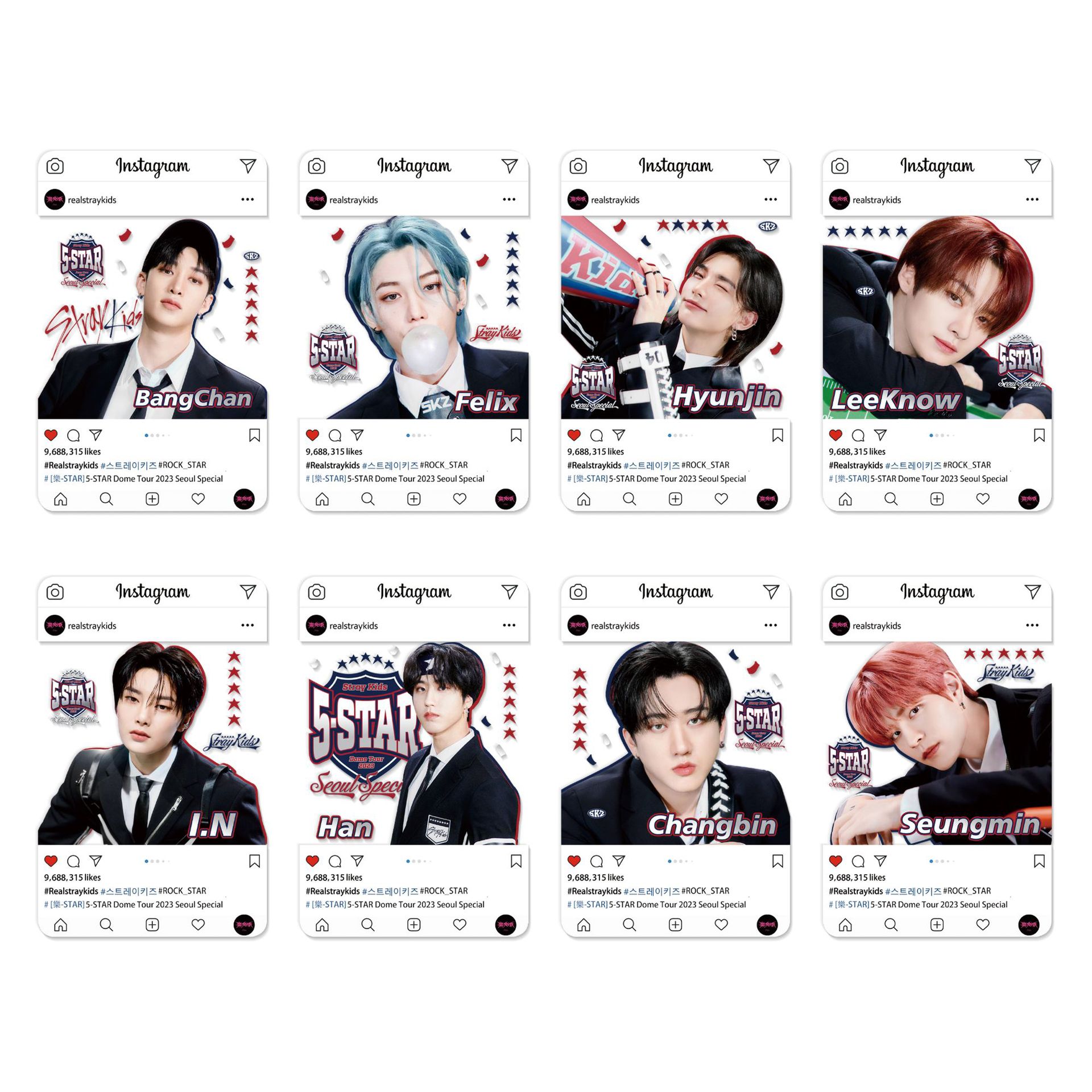 Straykids anime cards price for a set of 8pcs