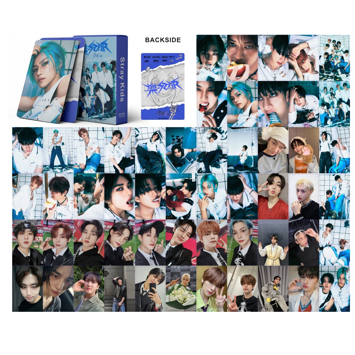 Straykids anime lomo cards price for a set of 55pcs