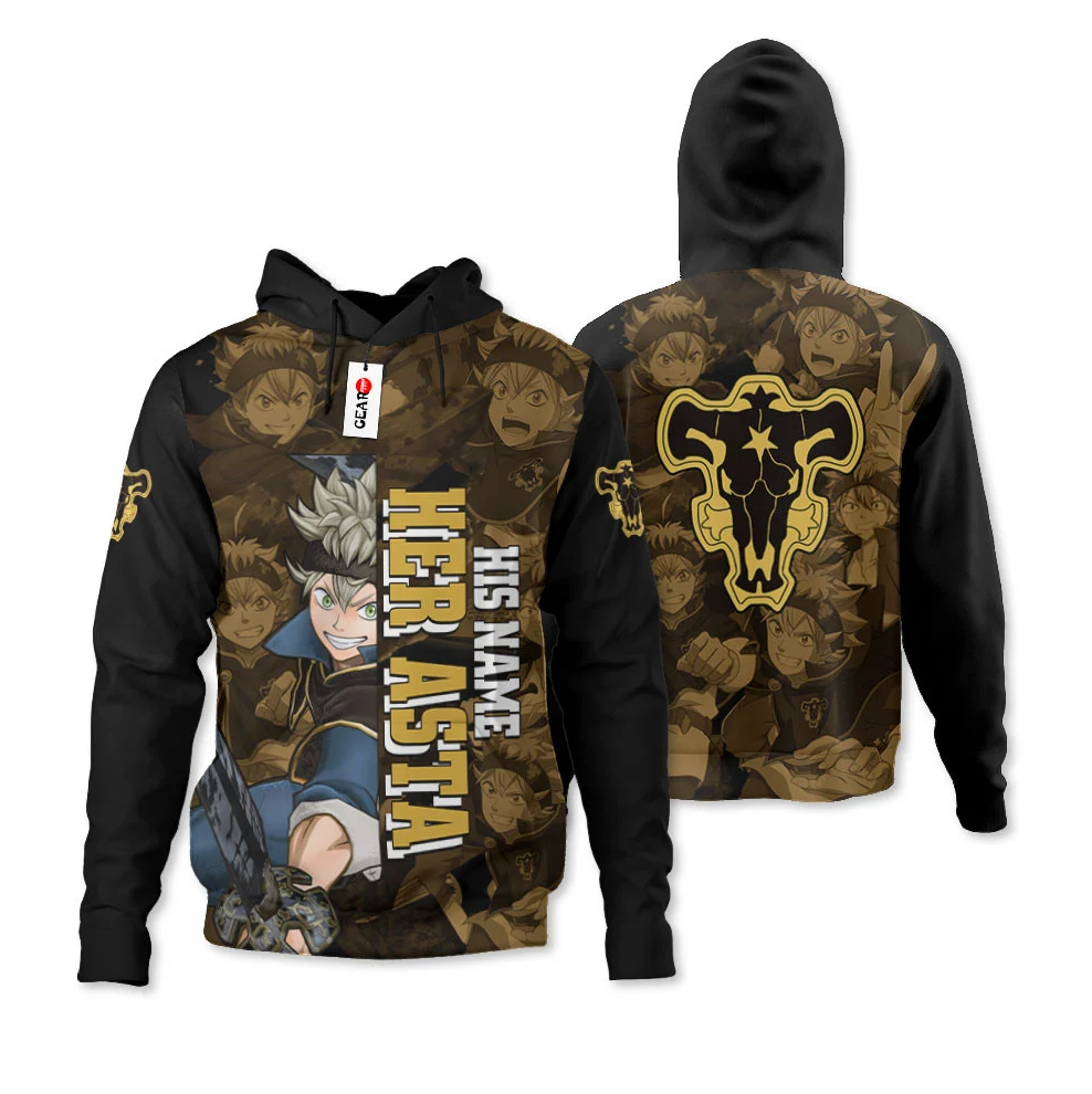 Black clover anime hoodie