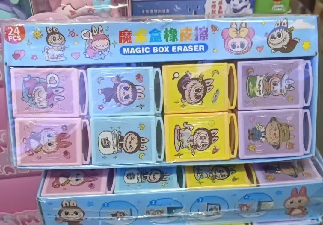 Labubu anime eraser 24pcs a set
