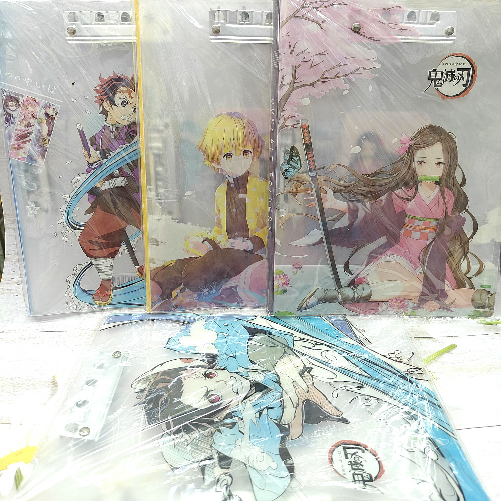 Demon slayer kimets anime A4 folder 5pcs a set