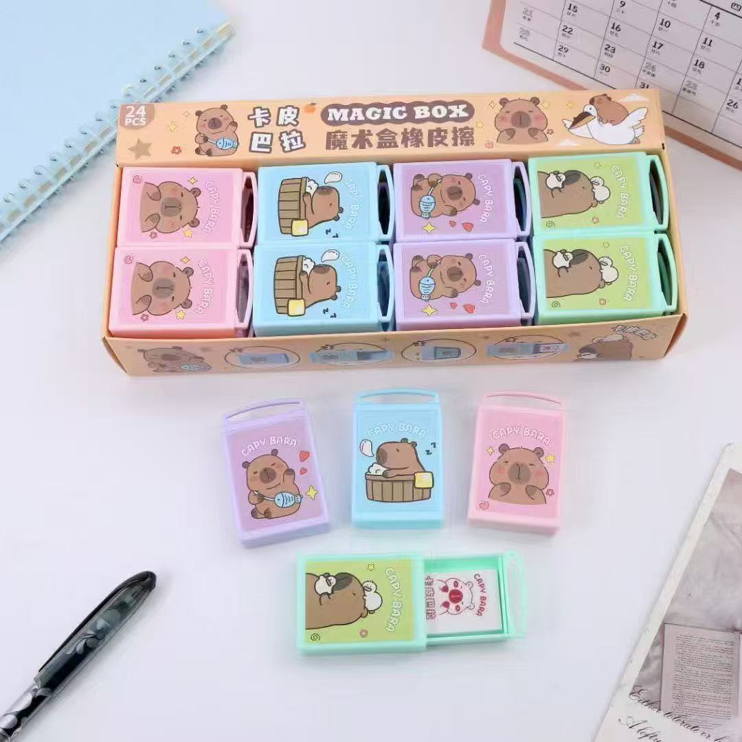 Capybara anime eraser 24pcs a set