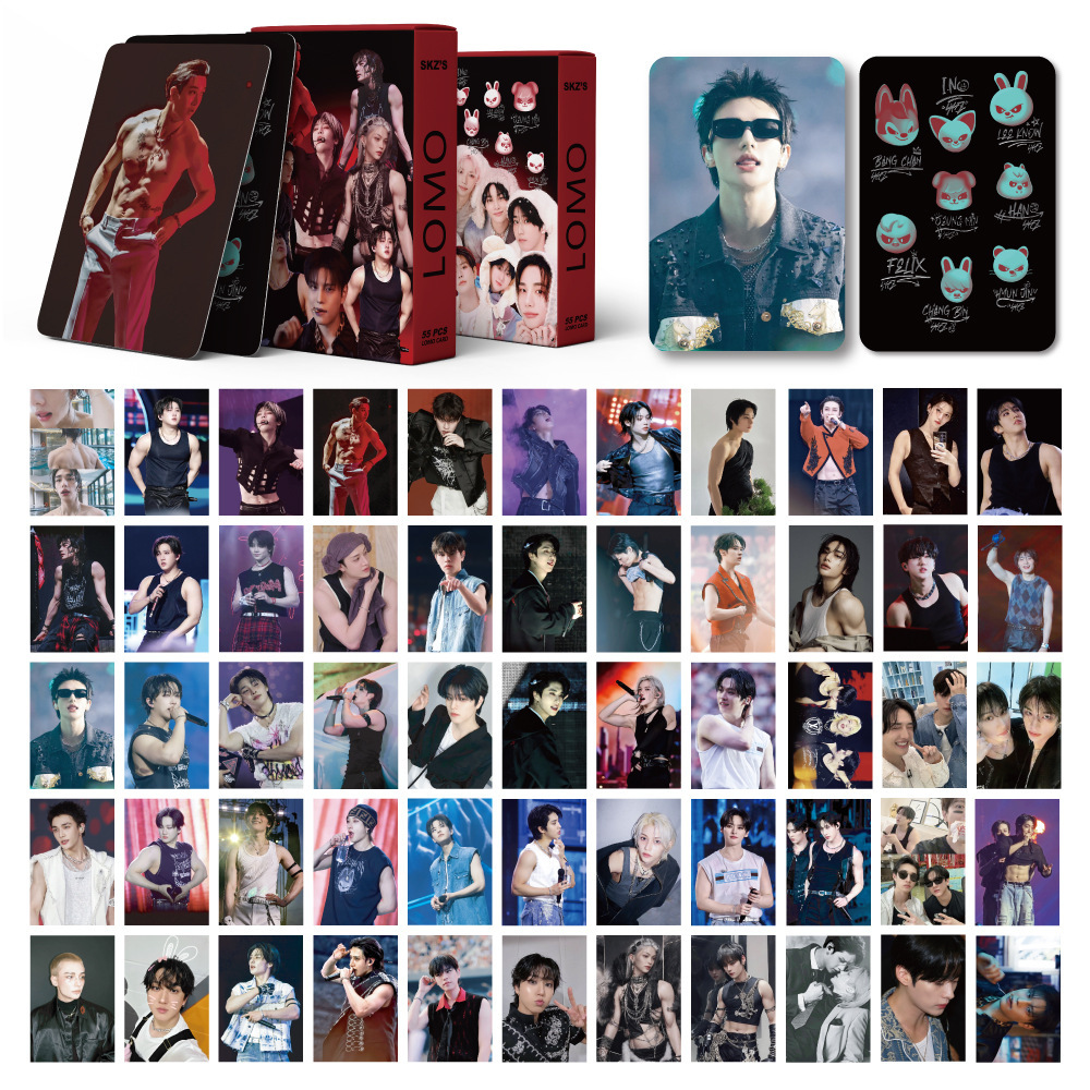 Straykids anime lomo cards price for a set of 55pcs