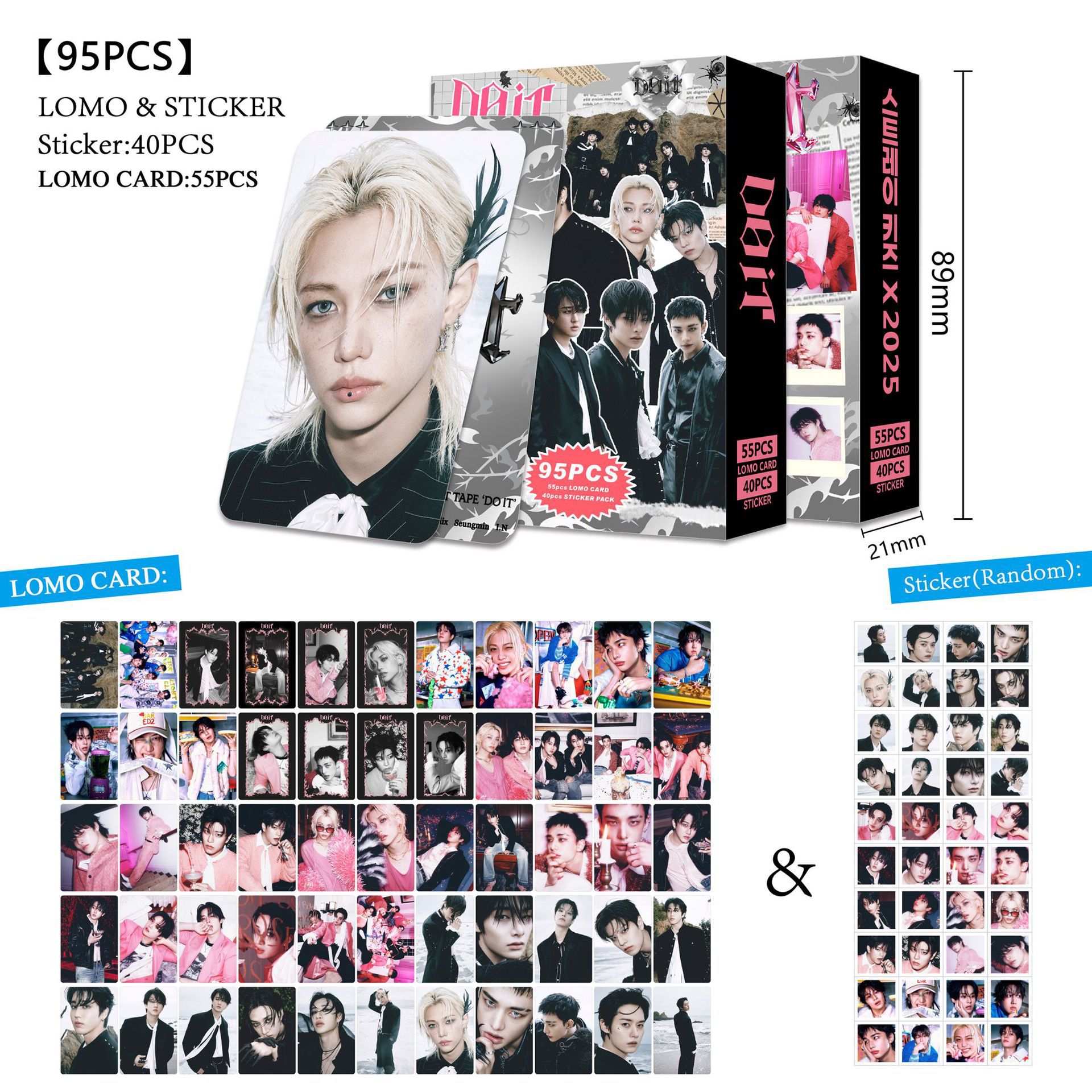 Straykids anime lomo cards price for a set of 95pcs