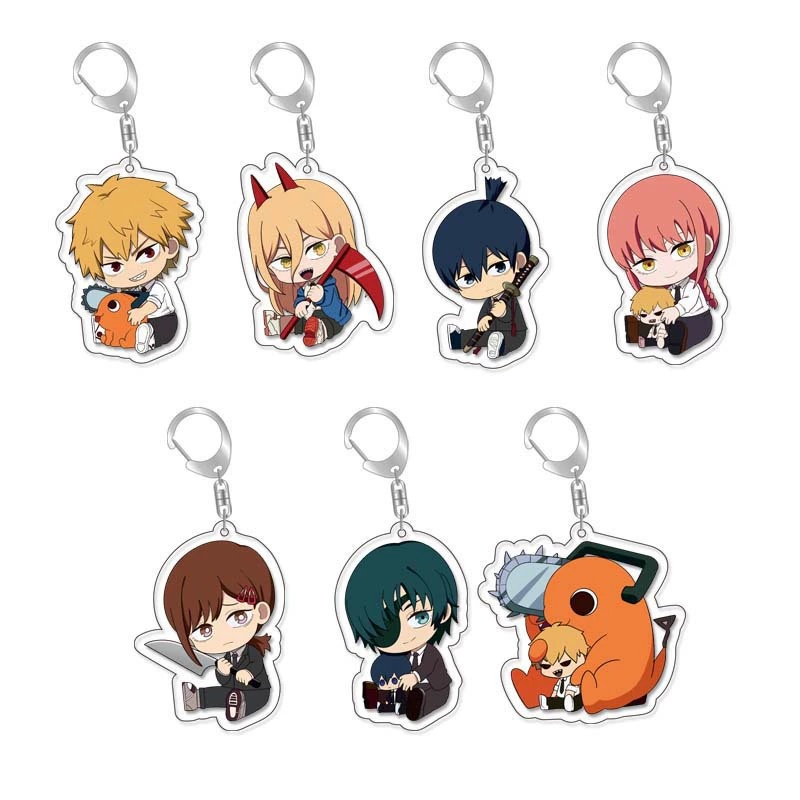 chainsaw man anime keychain