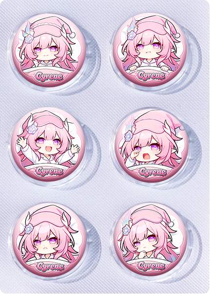 Honkai: Star Rail anime pin 6pcs a set 25mm