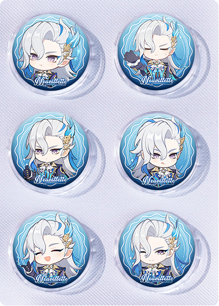 Genshin Impact anime pin 6pcs a set 25mm