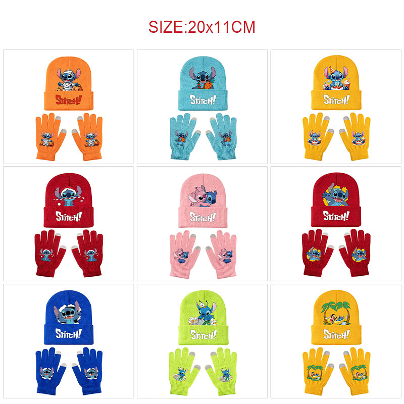 stitch anime glove set