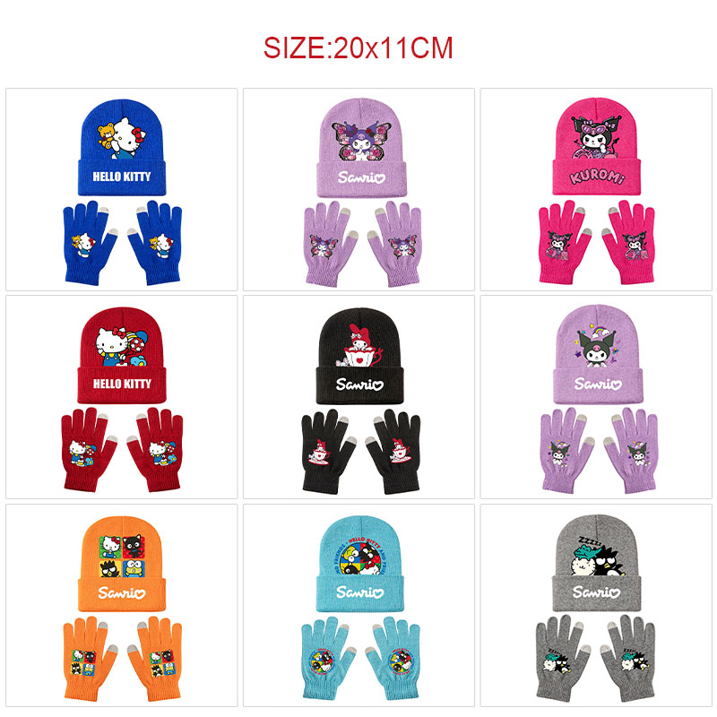 Kuromi anime glove set