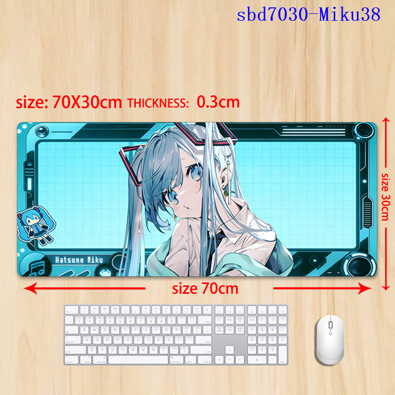 Hatsune Miku anime mouse pad 70*30*0.3cm