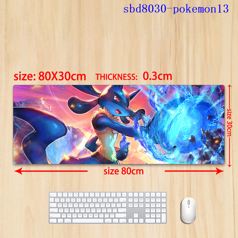 pokemon anime mouse pad 80*30*0.3cm