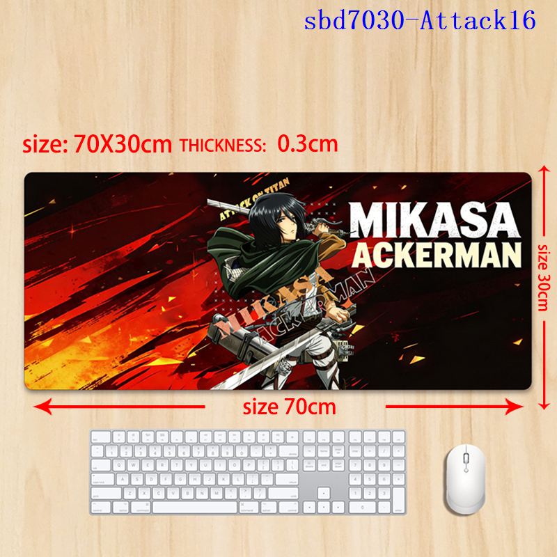 Attack on Titan anime mouse pad 70*30*0.3cm