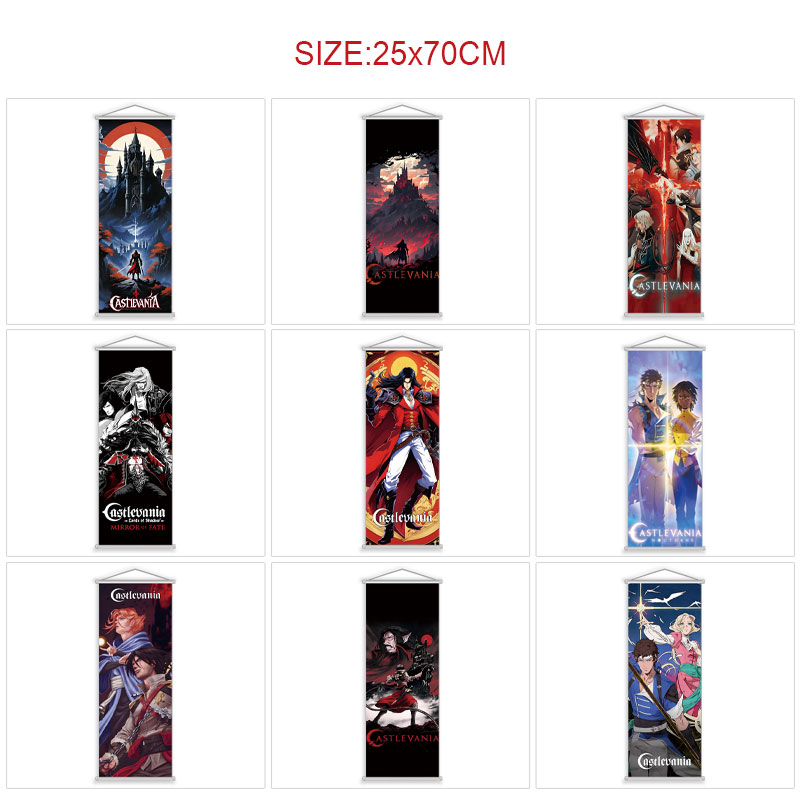 Castlevania anime wallscroll 25*70cm price for 5 pcs