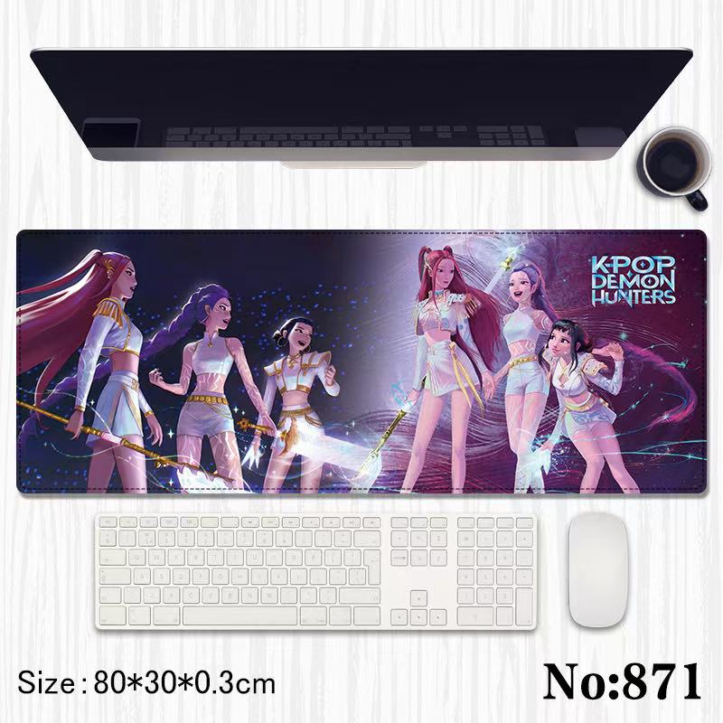 Kpop demon hunters anime mouse pad 80*30*0.3cm