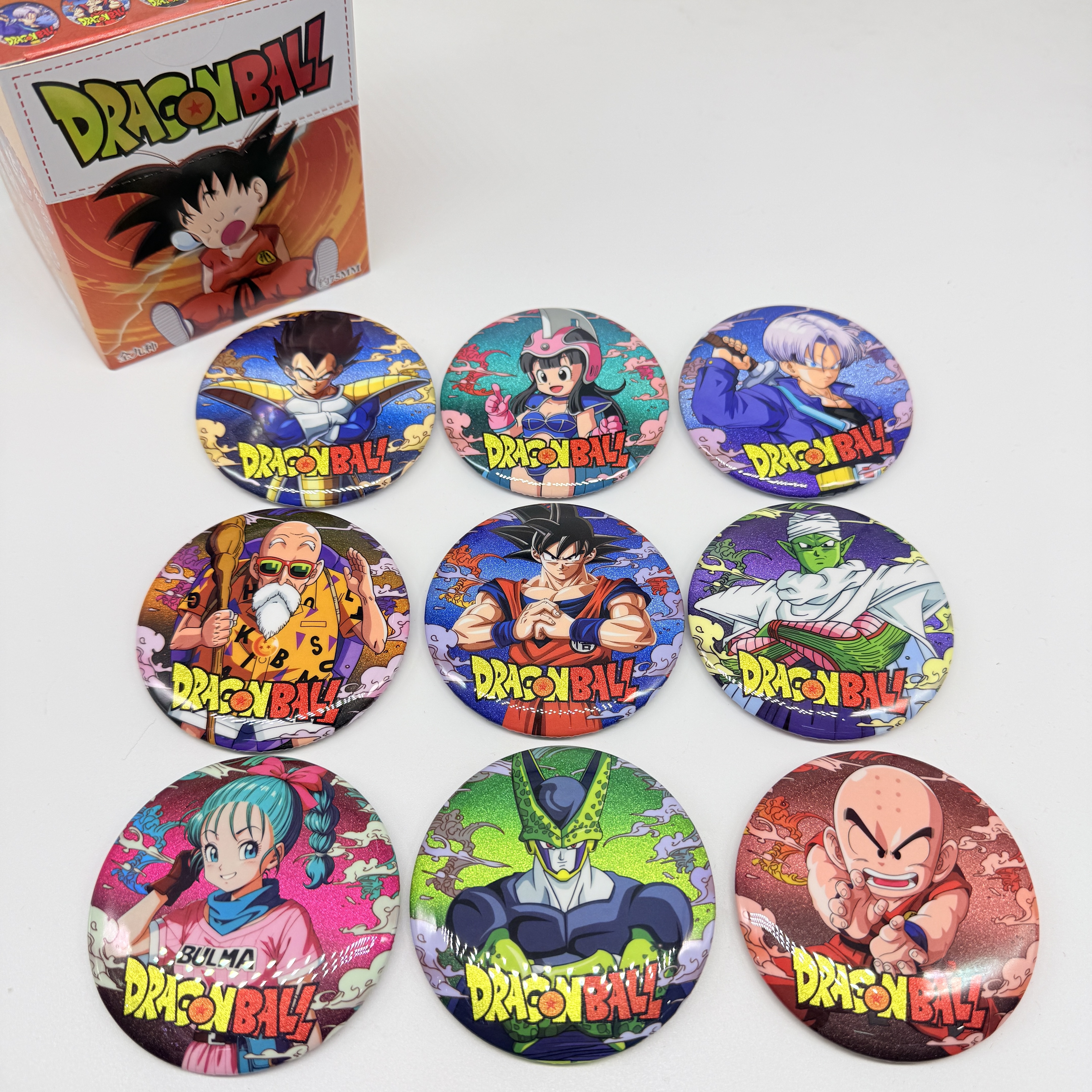 Dragon ball anime pin 9pcs a set 75mm