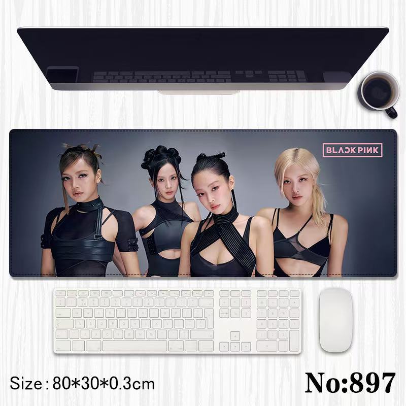 black pink anime mouse pad 80*30*0.3cm