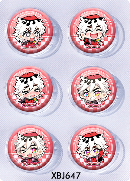 Demon slayer kimets anime pin 6pcs a set 25mm