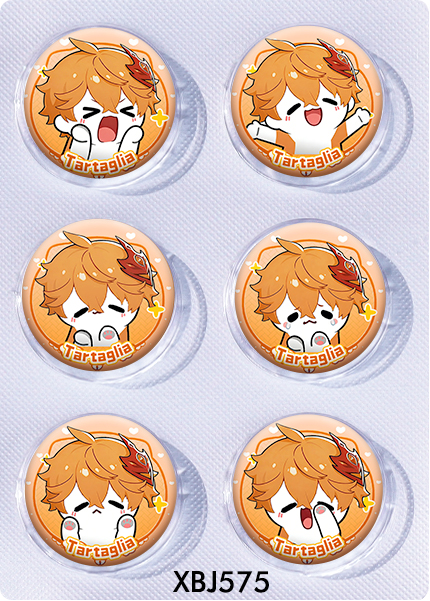 Genshin Impact anime pin 6pcs a set 25mm