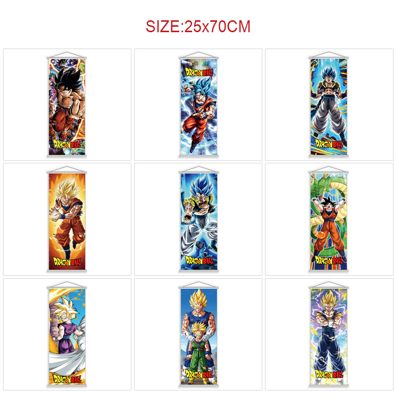 Dragon ball anime wallscroll 25*70cm price for 5 pcs