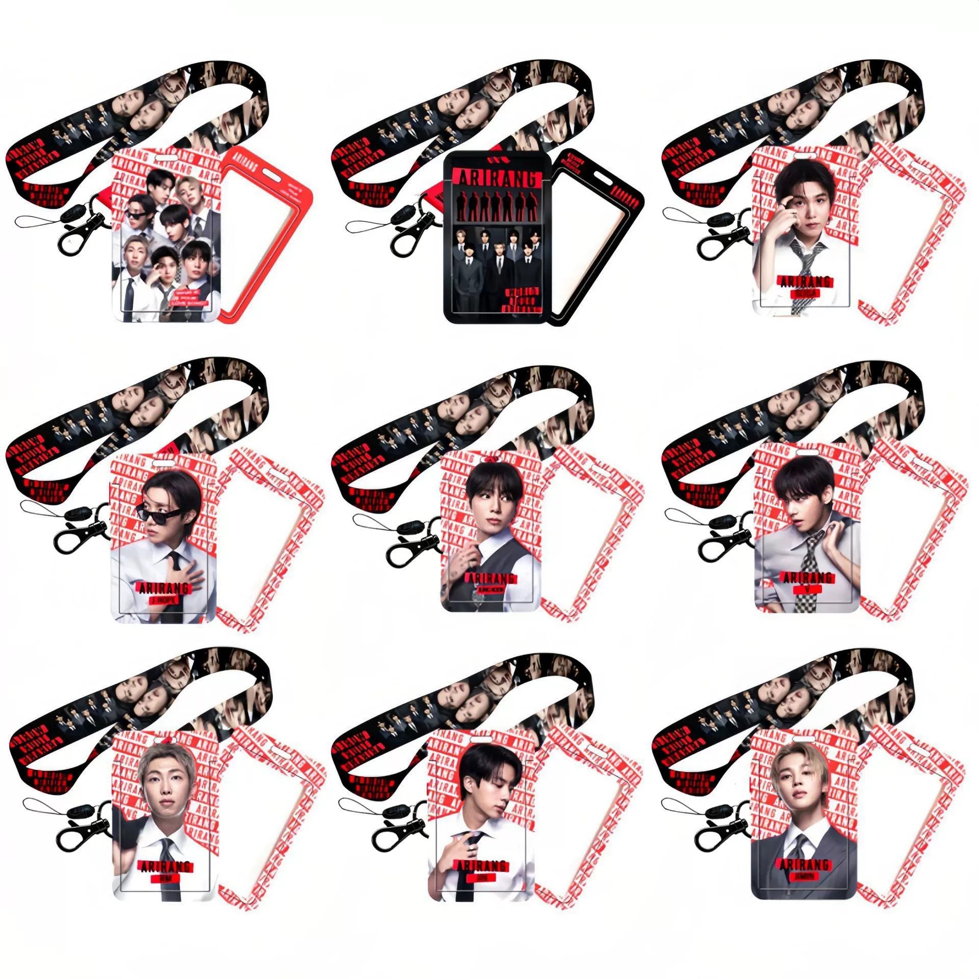 BTS anime lanyard phonestrap