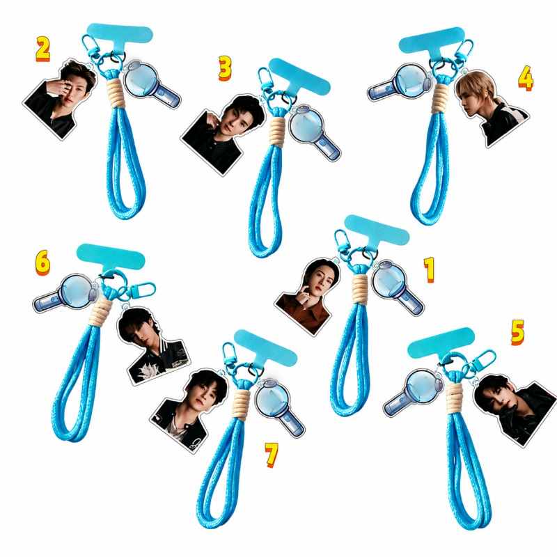 BTS anime keychain