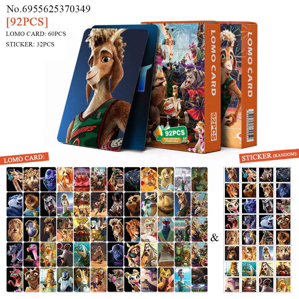 Zootopia anime lomo cards price for a set of 92pcs