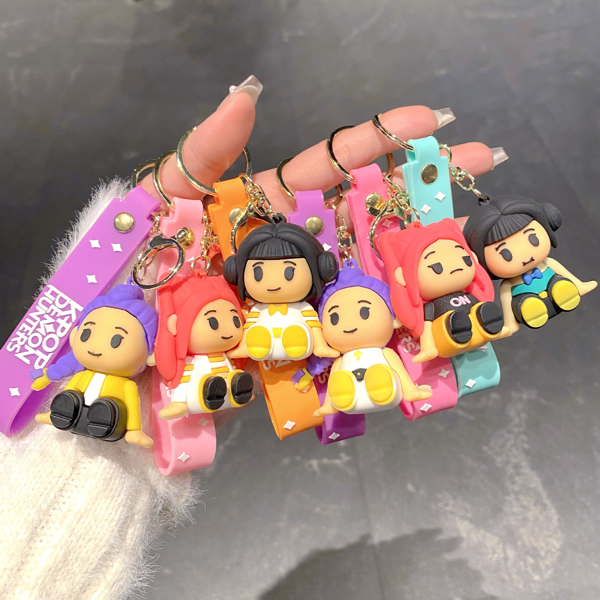 Kpop demon hunters anime keychain