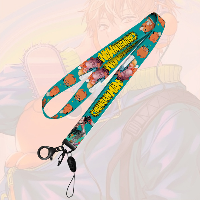 chainsaw man anime lanyard phonestrap 5pcs a set