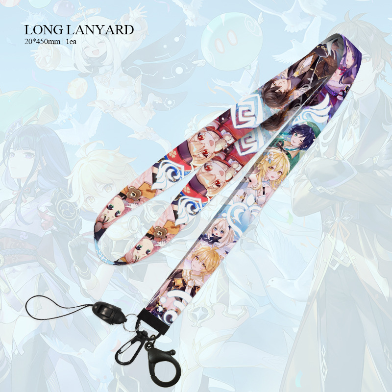 Genshin Impact anime lanyard phonestrap 5pcs a set