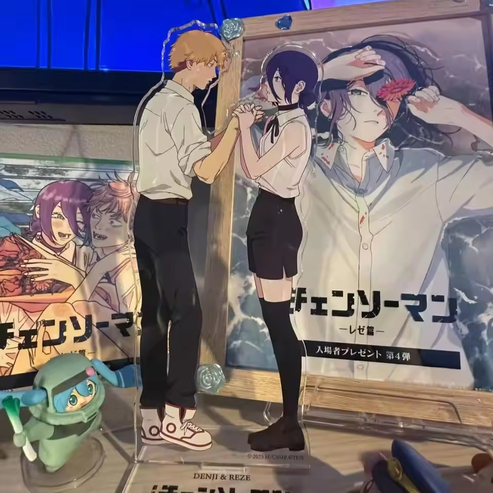 chainsaw man anime standing plate