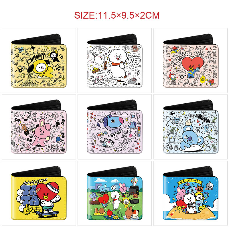 BTS anime wallet